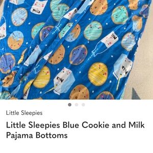 Little Sleepies Blue Cookie and Milk Pajama Bottoms
